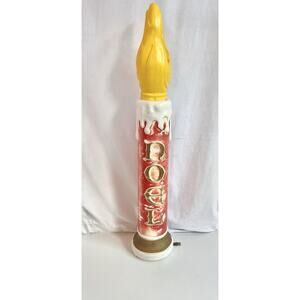Vintage Empire Noel Candle Blow Mold Christmas Holiday Decor 38" Red Gold